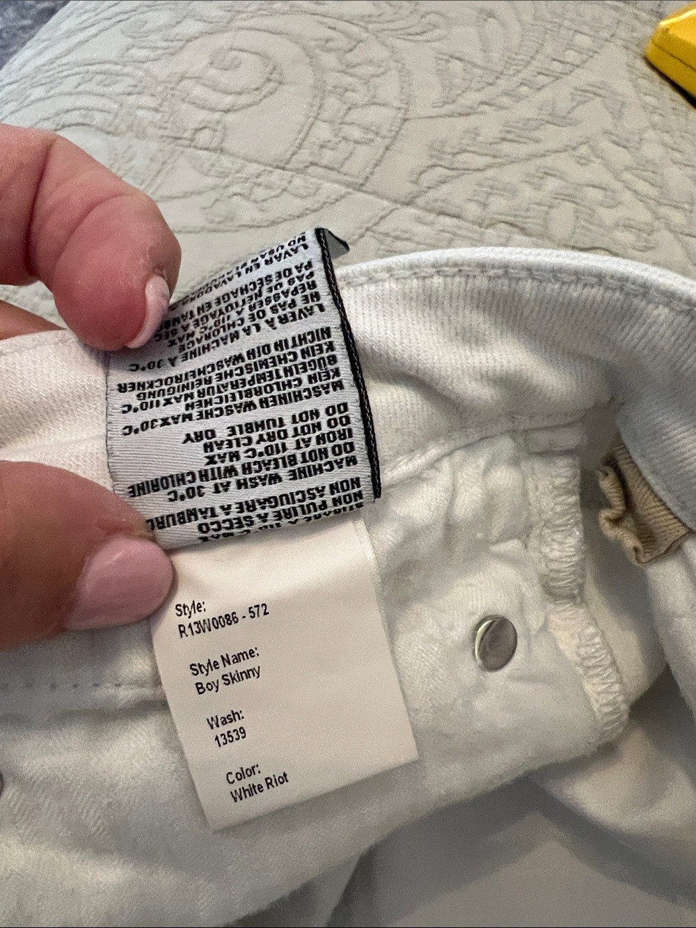 R13 White Cropped Ankle Jeans - Picture 5 of 10